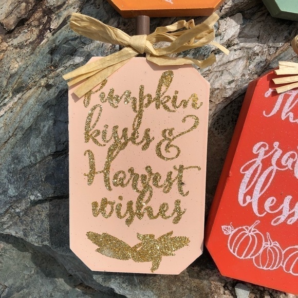 Fall Holidays Festive Signs Decor Set Of 4 - Picture 4 of 7